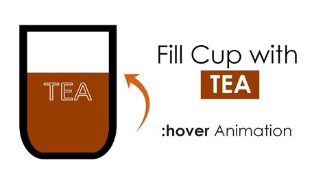 Fill Cup With Tea Css Hover Animation Youtube