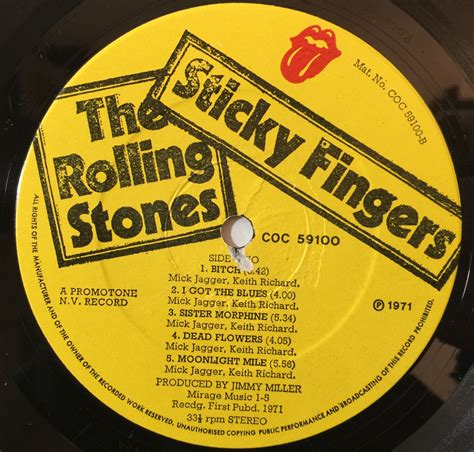 Lot 293 The Rolling Stones Sticky Fingers Lp