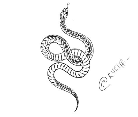 Line Drawing Rattlesnake Tattoo Designs Easy Drawing Ideas