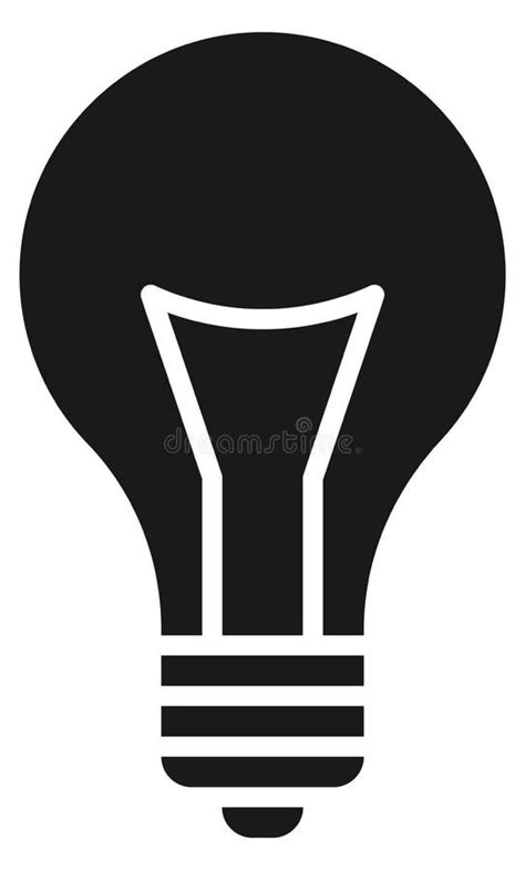 Electric Lamp Black Icon Power Symbol Stock Vector Illustration Of