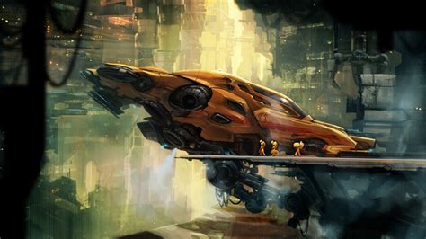 Artwork Digital Art Spaceship Futuristic Dock Science Fiction