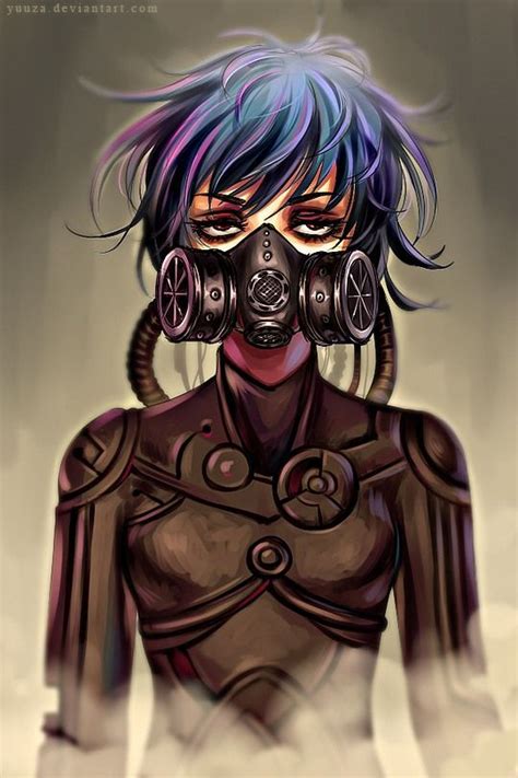 Beautiful Concept Illustrations By Yuuza Gas Mask Art Gas Mask Gas