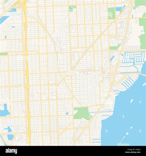 Il Vettore Vuoto Mappa Di North Miami Florida Stati Uniti Damerica
