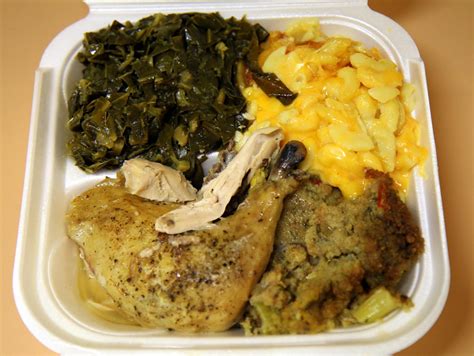 These soul food style collard greens are packed with flavor, accented with bacon for an extra. Soul Food Kitchen | Roadfood