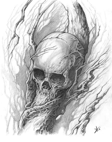 Skull Tree Sketches By Frankenshultz Skull Art Tattoo Viking