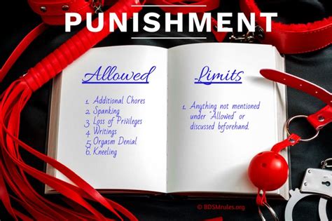 bdsm rules and ideas for punishment