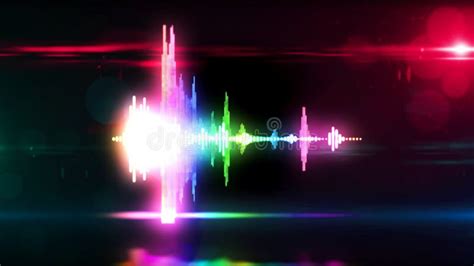 Audio Spectrum Music Neon Sign Abstract Concept 3d Illustration Stock