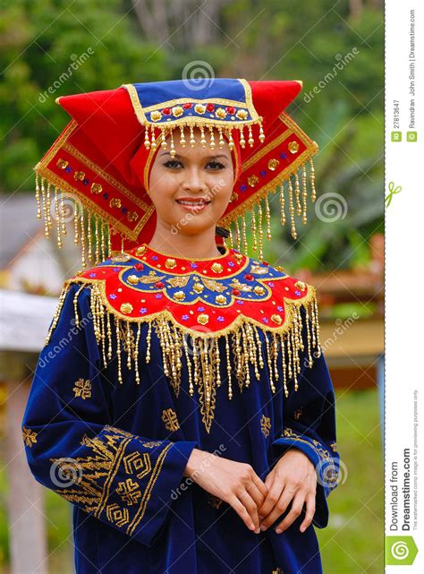 Tang suit is a type of jacket with a collar and a knot at the belly. Traditional Costume Of Negeri Sembilan Editorial ...