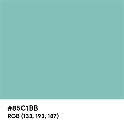 Muted Turquoise Color Hex Code Is 85c1bb