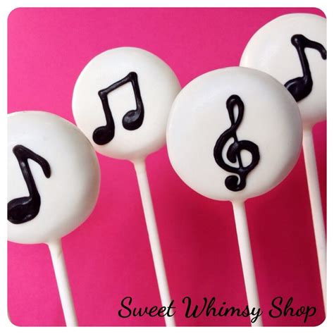 12 Music Note Cake Pops For Band Orchestra By Sweetwhimsyshop