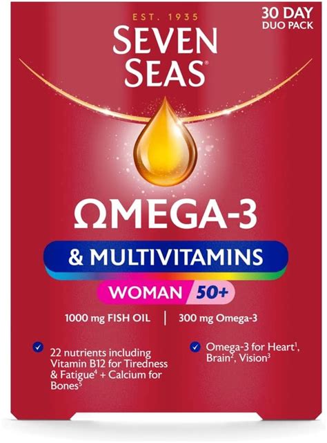 Seven Seas Omega 3 And Multivitamins Woman 50 With Vitamin B12 And