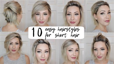 Pull it tight and place a hair pin in to secure it. 10 EASY HAIRSTYLES | SHORT HAIR - YouTube