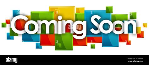 Coming Soon Word In Rectangles Background Stock Photo Alamy