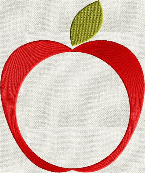 Apple Frame Design Fruit Embroidery Design File Instant Etsy