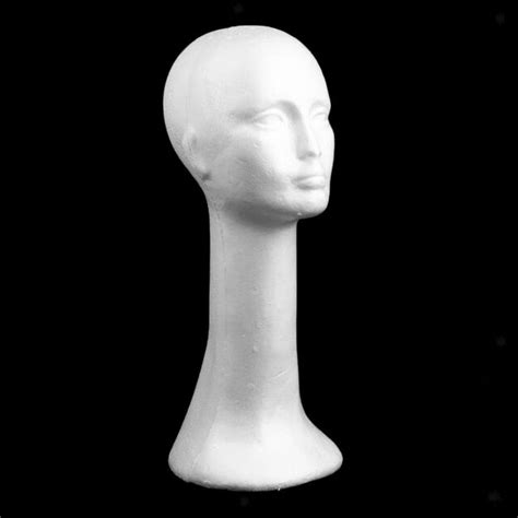 Styrofoam Model Head Wig Display Head Long Neck Styrofoam Wig Head