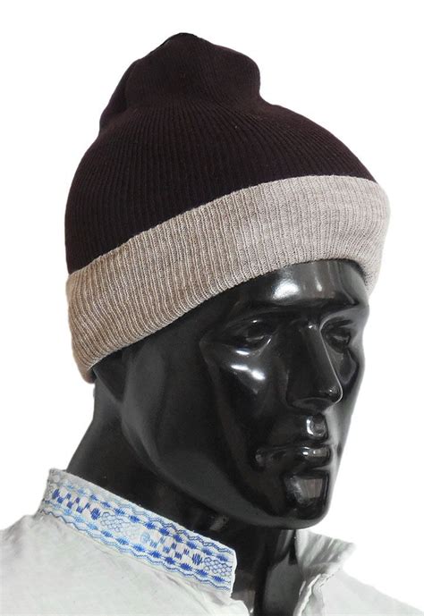 Dark Brown Gents Woolen Beanie Cap