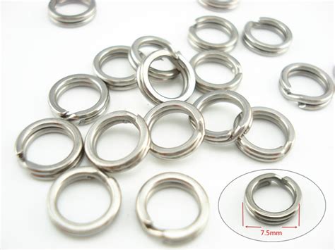 200pcsod 75mm Stainless Steel Split Rings For Fishing Lures And Tackle
