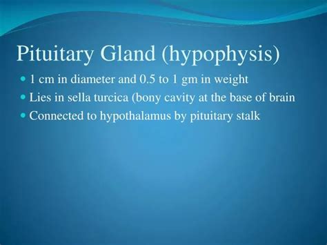 Ppt Pituitary Gland Hypophysis Powerpoint Presentation Free