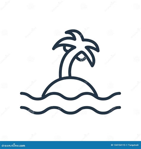 Island Icon Vector Isolated On White Background Island Sign Stock