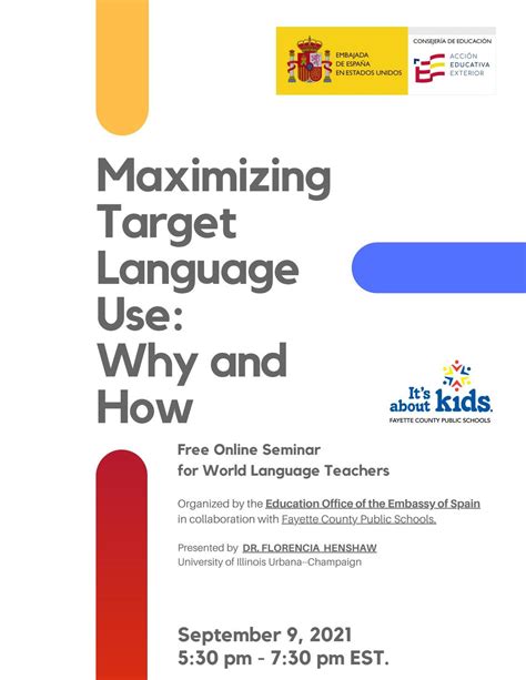 Maximizing Target Language Use Why And How By Consejería De Educación