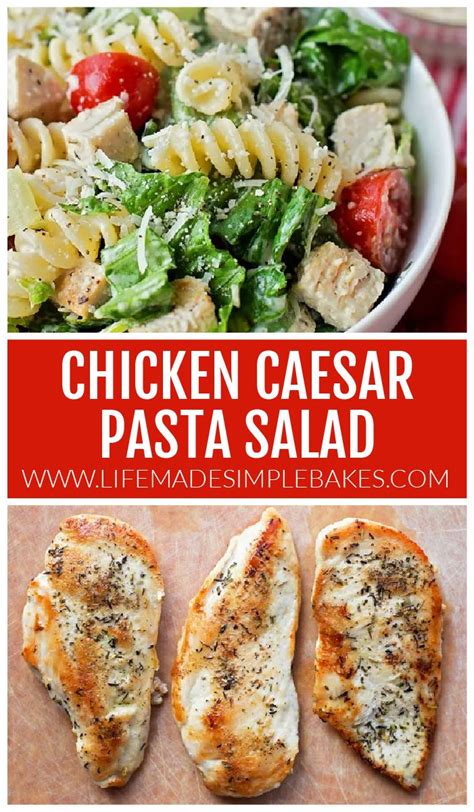 Chicken Caesar Pasta Salad Recipe Video Life Made Simple