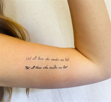 Not All Those Who Wander Are Lost Temporary Tattoos Smashtat Etsy