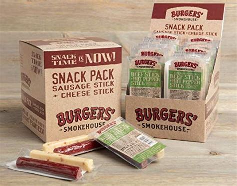 Burgers Smokehouse Beef And Cheese Stick Protein Packs Be