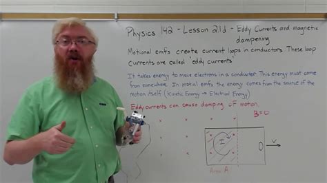 Physics 142 Lesson 21d Eddy Current And Magnetic Damping Youtube