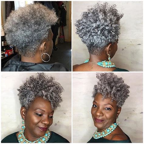 Pin By C Thomas On Natural Hairstyles Natural Gray Hair Tapered