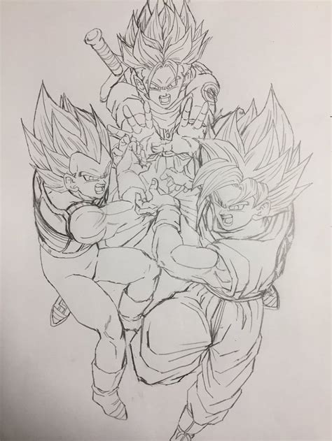 A list of characters that appear in the series, dragon ball z. "Saiyan Trio!" Drawn by: Youmg Jijii. Found by: # ...