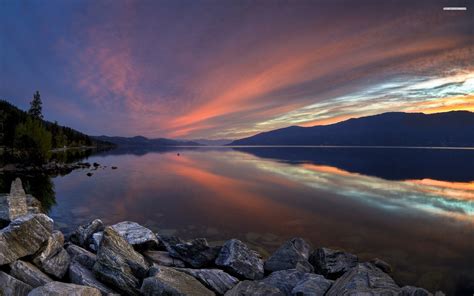Mountain Lake At Dawn 383 2560×1600 Sunset Wallpaper Lake Sunset