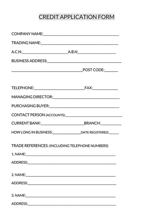 40 Free Credit Application Forms And Samples