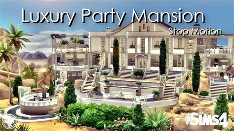 Luxury Party Mansion 🍷 Stop Motion Speed Build The Sims 4 Nocc
