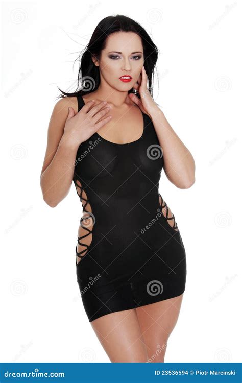 Mooie Vrouw In Sexy Kleding Stock Foto Image Of Elegant Cijfer 23536594