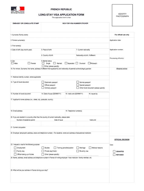 France Visa Application Form Pdf Fill Out And Sign Online Dochub