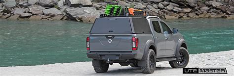Also available with side fold up or sliding windows. Nissan Navara Aluminium Ute Canopy - Utemaster
