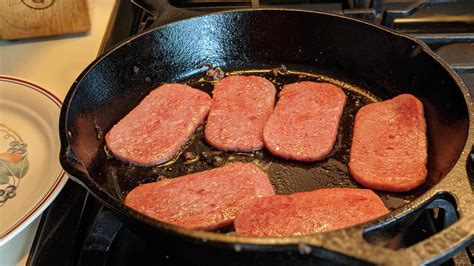 Spam cooked on a cast iron just hit different. : castiron
