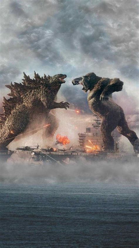 Godzilla Vs Kong Hd Wallpaper 4k Godzilla Vs King Kon