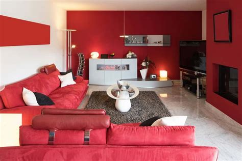 Red Grey Living Room Decorating Ideas
