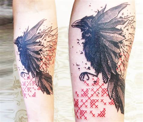 Top More Than 84 Watercolor Raven Tattoo Latest Ineteachers