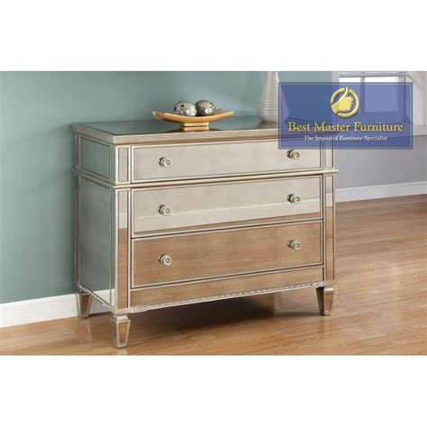 Placing a nightstand on either side of your bed offers the ultimate in convenience. Mirrored Nightstand-Dresser-Chest