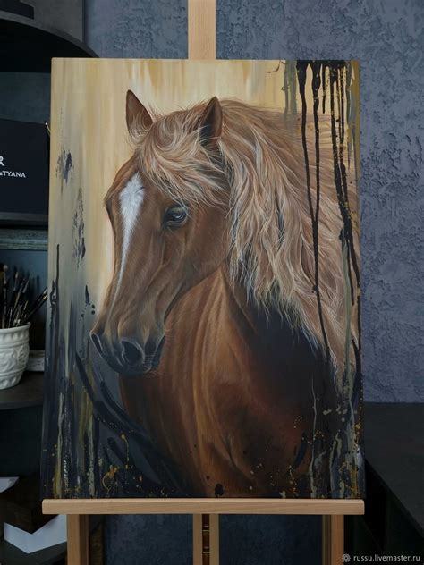 Картина ЛОШАДЬ картина с лошадьми картина маслом купить в интернет магазине Ярмарка Мастеров