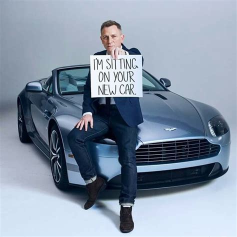 And this lot is a photo of the car with daniel craig,. James Bond star Daniel Craig advertising for Aston Martin ...