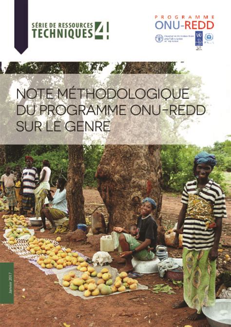 Note Méthodologique Du Programme Onu Redd Sur Le Genre Unredd Programme