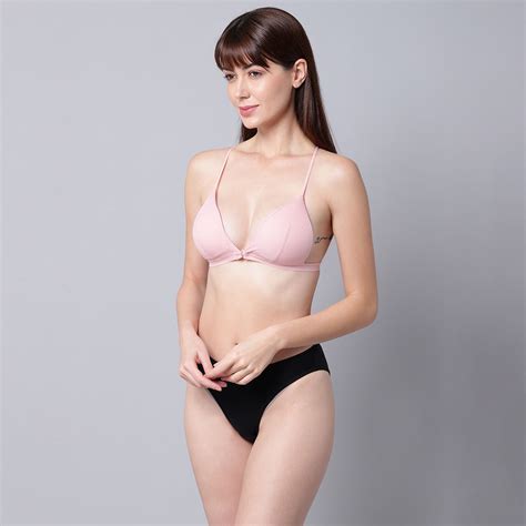 Buy Prettycat Perfect Front Closure Padded Bra Panty Lingerie Set Lavender Online