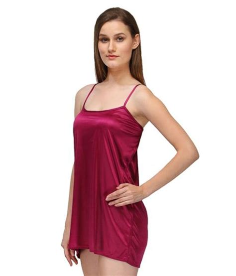 Buy You Forever Satin Nighty And Night Gowns Pink Online At Best Prices