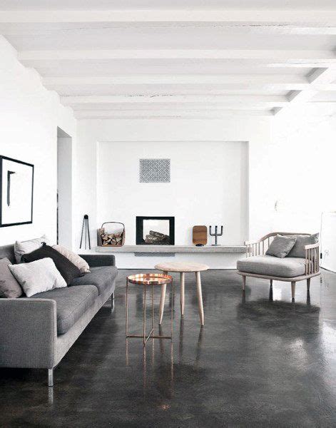 Take a look at the housetohome.co.uk living room the cold stone of a concrete floor is rarely considered beautiful. Top 50 Best Concrete Floor Ideas - Smooth Flooring ...