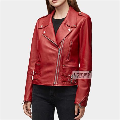 Get Red Biker Jacket Womens Leather Jacket Sale Ultimate Leather