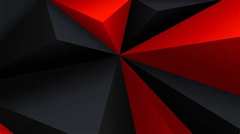 Download preview red black grey wallpaper. digital Art, Minimalism, Low Poly, Geometry, Triangle, Red ...