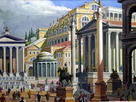 The Forum Of Ancient Rome Original Art By Severino Baraldi At The